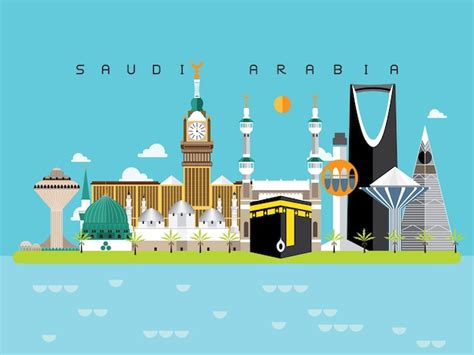 Saudi Arabia Map With Landmarks