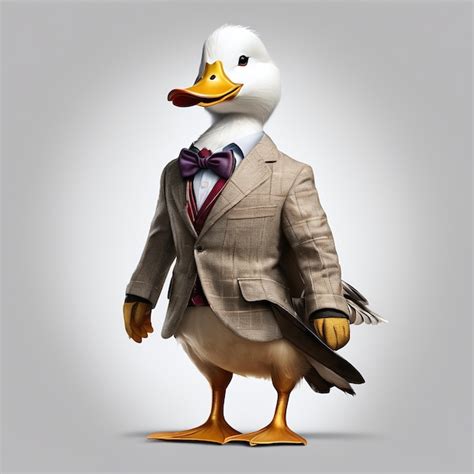 Premium Photo | Cute Duck in a suit