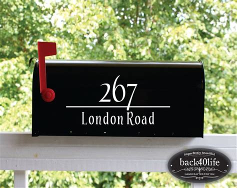 Personalized Mailbox Numbers Street Address Vinyl Decal Custom