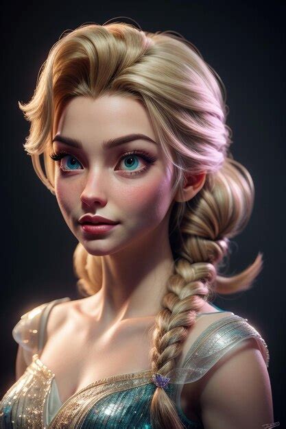 Premium AI Image Cartoon Anime Blonde Beauty With Big Eyes And Long