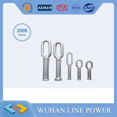 Custom Distribution Transmission Overhead Line Hot DIP Galvanized Oval Eye End Fitting