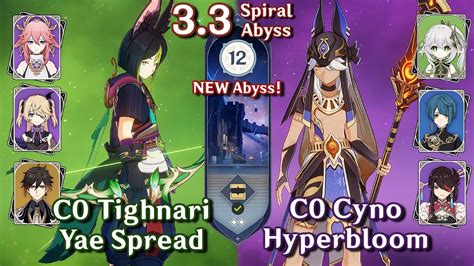 NEW Spiral Abyss 3 3 C0 Tighnari Yae Spread C0 Cyno Hyperbloom