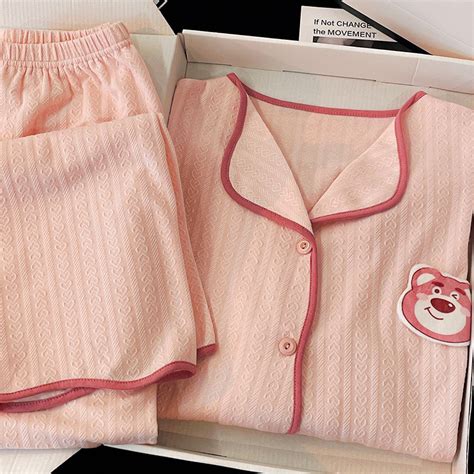 BỘ MẶC NHÀ CỘC TAY MÓN ÁO QUẦN CỘC ĐŨI GÂN NƠ GẤU DÂU LOSTO HOT Shopee Việt Nam