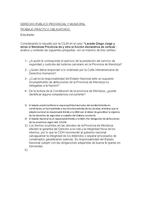 Trabajo Pr Ctico Obligatorio Dcho Municipal Derecho P Blico