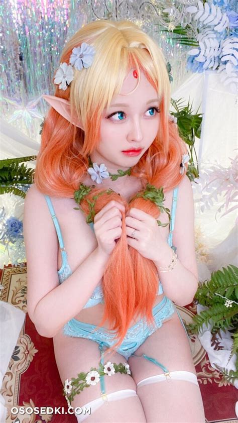 Arty Huang Tsundere Elf Blue Lingerie Naked Cosplay Asian Photos