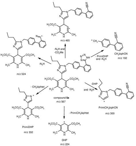 Proposed Fragmentation Pathways Of Compound 5a In Mass Spectroscopy