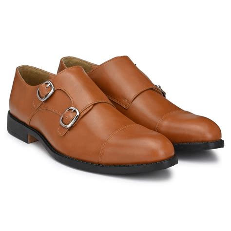 Mens Tan Double Monk Shoes Etsy