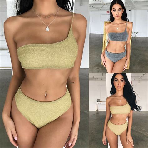 Meihuida Sujetador Bikini con acolchado para mujer traje de baño de