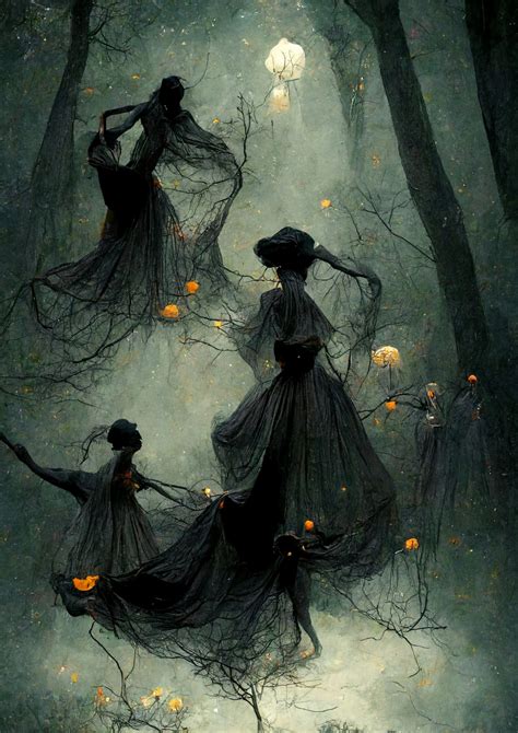 Dancing Forest Witches Download Printable Wall Art - Etsy