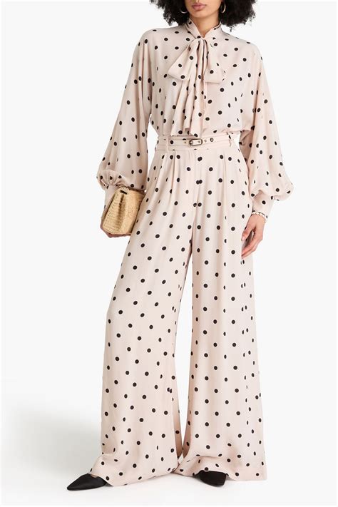 ZIMMERMANN Pussy Bow Polka Dot Crepe De Chine Blouse THE OUTNET