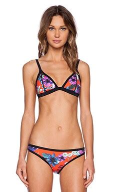 Seafolly Field Trip Scuba Tri Bikini Top In Tangelo Revolve