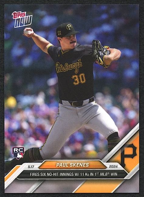 Paul Skenes 2024 Topps Now 201 RC First Win Pristine Auction