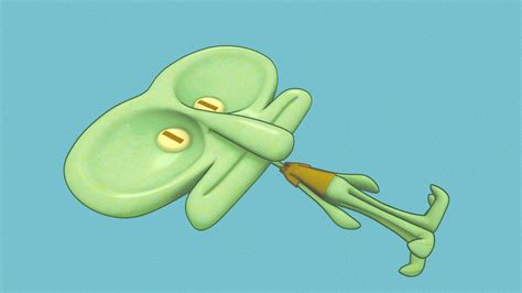 Squidward flat face - Download Free 3D model by Kyyy_24 ...