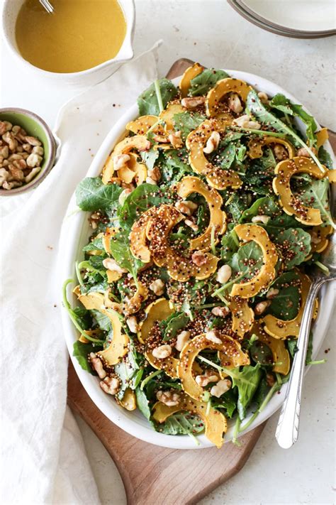 Baby Kale Salad With Crispy Quinoa Squash A Nourishing Plate