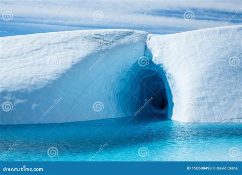 Deep Ice Cave Entrance Underwater On The Matanuska Glacier In Alaska ...