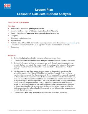 Fillable Online SuperTracker Lesson Packet Goodheart Willcox Fax