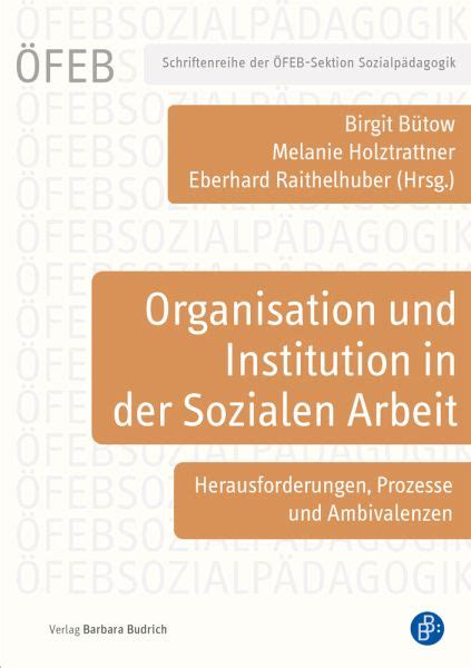 Organisation Und Institution In Der Sozialen Arbeit Fachbuch B Cher De