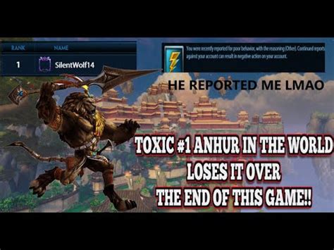 Toxic Anhur In The World Reports Me After This L Season