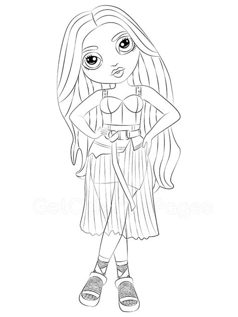 Karma Nichols Rainbow High Coloring Page Free Printable Coloring