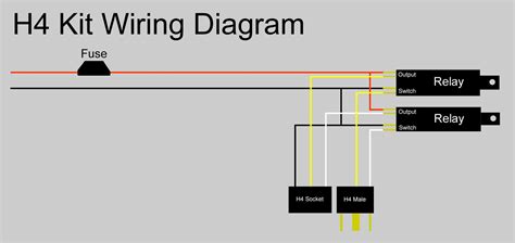 H Headlight Relay Wiring Harness Diagram