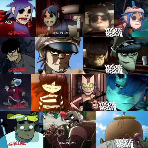 The Evolution of Gorillaz by Barloq on DeviantArt