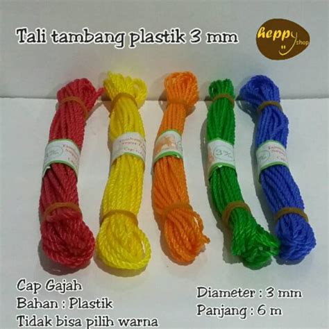 Jual Tali Tambang Plastik 3 Mm Super Quality Shopee Indonesia