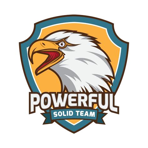 Eagle Head Vector Illustration With Shield Logo Design Perfect For