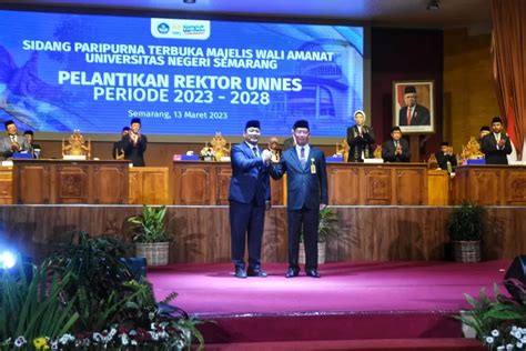 Prof S Martono Dilantik Jadi Rektor Baru Unnes Semarang Punya Misi