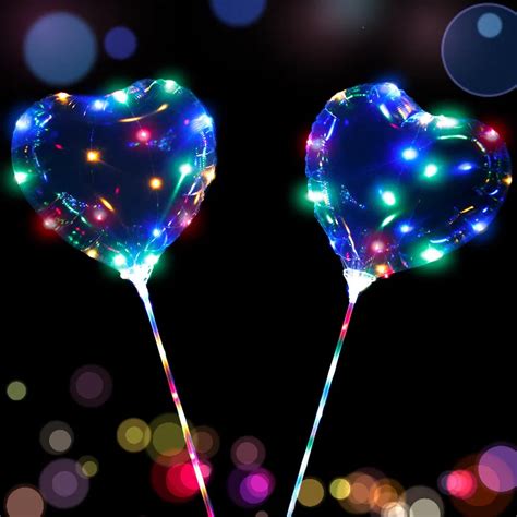 Bobo Ballon Lights Flashing Led Helium Balloons Big Size Clear Pvc Rose