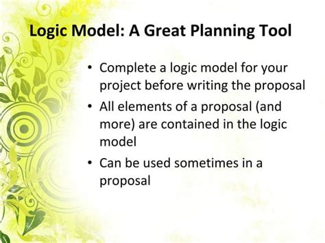 Logic Models For Grant Writing