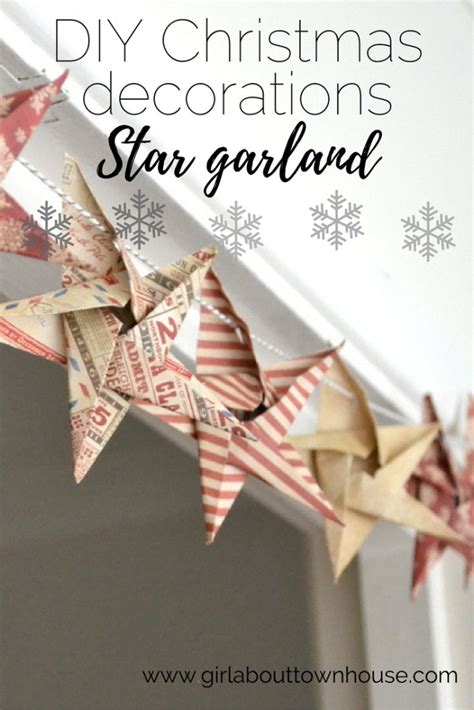 Diy Origami Star Garland Christmas Craft Week Girl About Townhouse