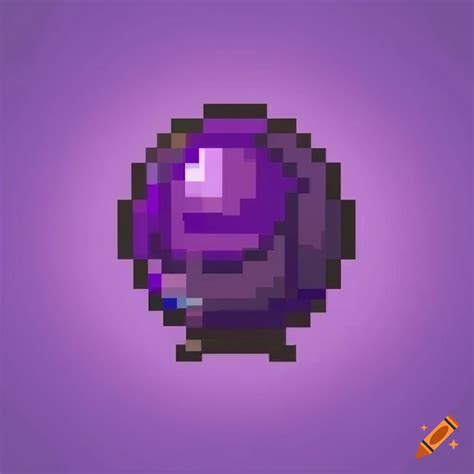 Purple Crystal Ball Logo In 8x8 Pixel Art Style On Craiyon