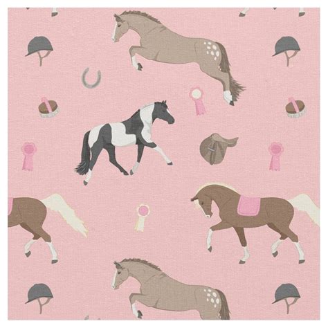 Horse Theme Pattern Fabric | Horse fabric, Horse pattern, Horse wallpaper