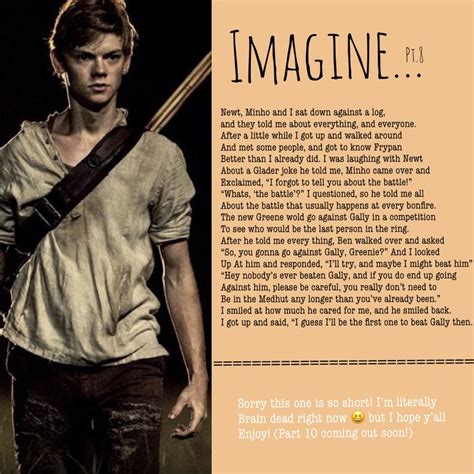 Imagine Tmr Pt 8 Maze Runner Imagines Newt Maze Runner Newt Imagines