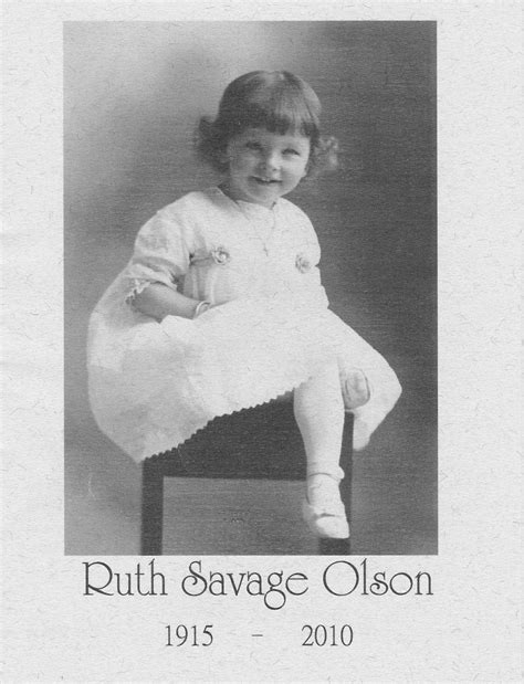Ruth Savage Olson (1915-2010): homenaje de Find a Grave