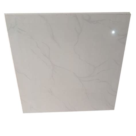 Glossy White Ceramic Nano Floor Tile 2x2 Feet 600x600 Mm At Best