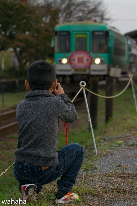 鉄道風景写真が撮りたーいっ！ 北条鉄道 法華口駅の少年！