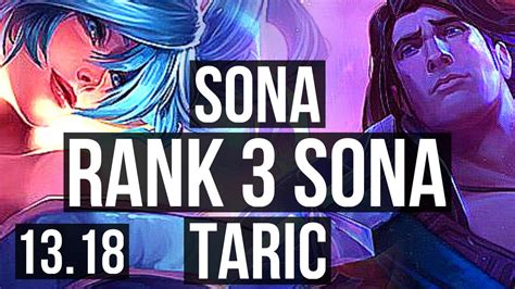 Sona Ashe Vs Taric Kalista Sup Rank Sona M Mastery