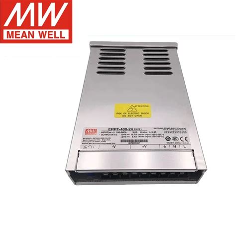 Mean Well Erpf 400 24v Pfc Rainproof Smps Switching Power Supply 220v To 12v Ac Dc