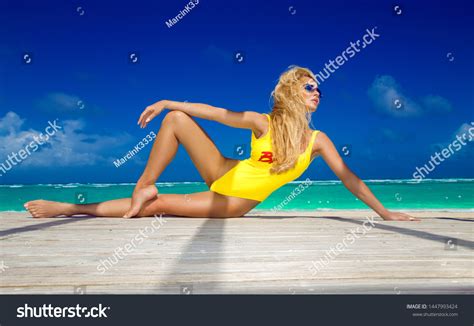 Beautiful Sexy Blonde Model Girl Bikini Stock Photo 1447993424 Shutterstock
