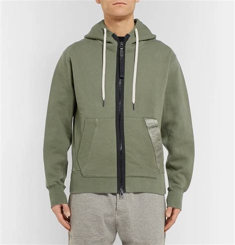 Tom Ford Oversized Logo Trimmed Garment Dyed Loopback Cotton Jersey