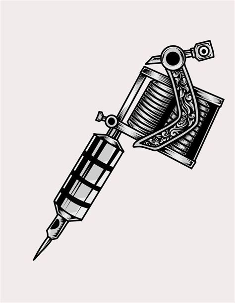 illustration vector vintage tattoo machine 4573608 Vector Art at Vecteezy