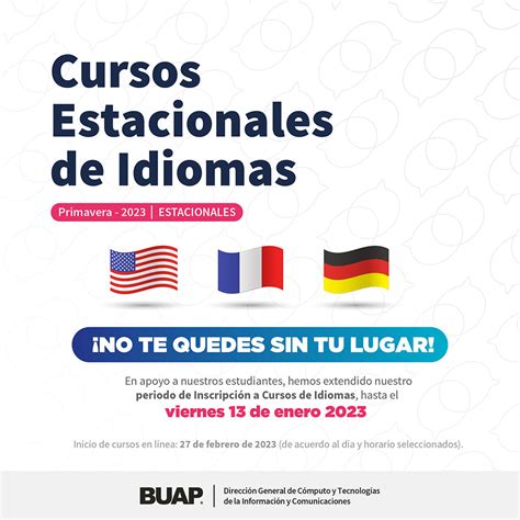 Cursos Estacionales De Idiomas Benem Rita Universidad Aut Noma