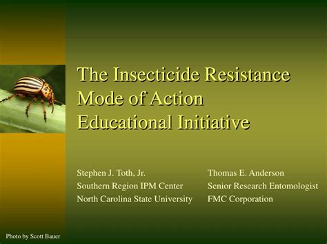 Ppt The Insecticide Resistance Mode Of Action Educational Initiative