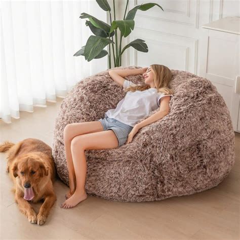 Maxyoyo Giant Bean Bag Chair Bed For Adults Convertible Beanbag Folds