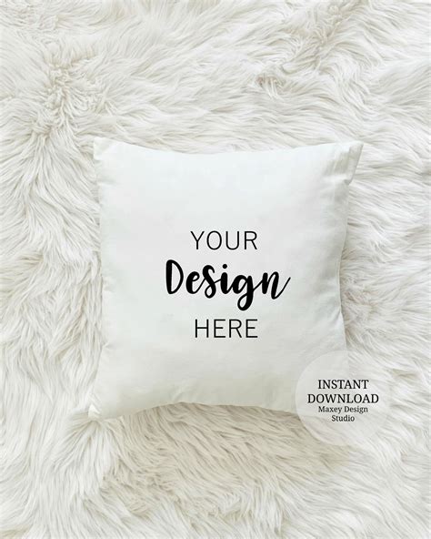 Square Pillow Mockup White Pillow Mockup Mockup Pillows Etsy Uk