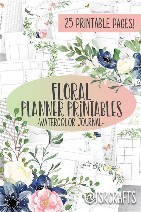 Floral Daily Planner Planner Printables Watercolor Floral - Etsy ...