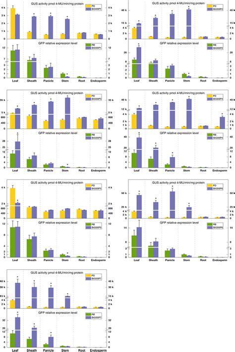 Quantitative analysis of GFP and GUS expression in various tissues of ... 