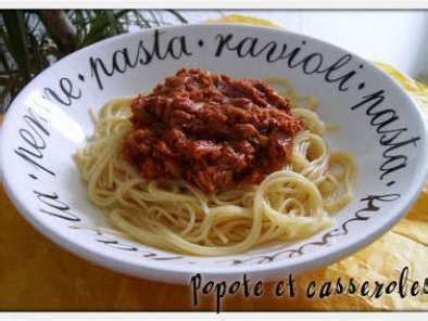 Spaghetti à la sauce tomate au thon Recette Ptitchef