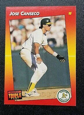 1992 Leaf Donruss Triple Play 214 Jose Canseco Oakland Athletics HR